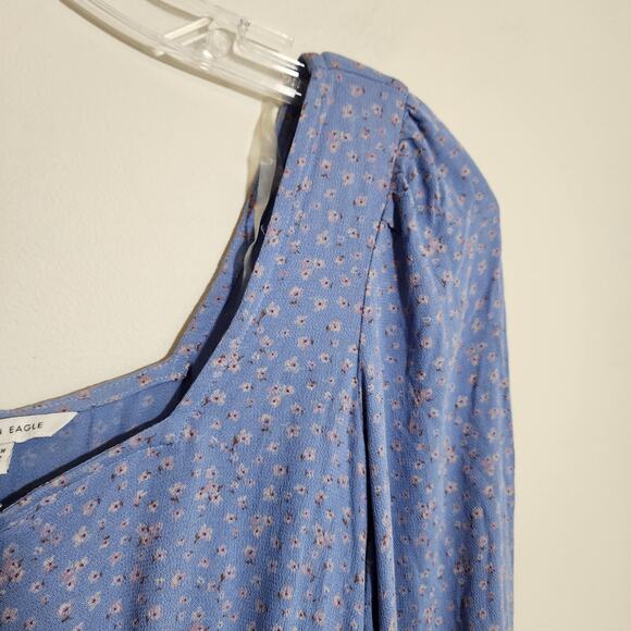 American Eagle outfitters NWT square neck mini dress floral print woman size XS - Picture 9 of 10